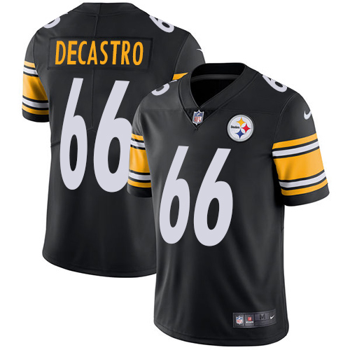 2019 Men Pittsburgh Steelers 66 Decastro black Nike Vapor Untouchable Limited NFL Jersey